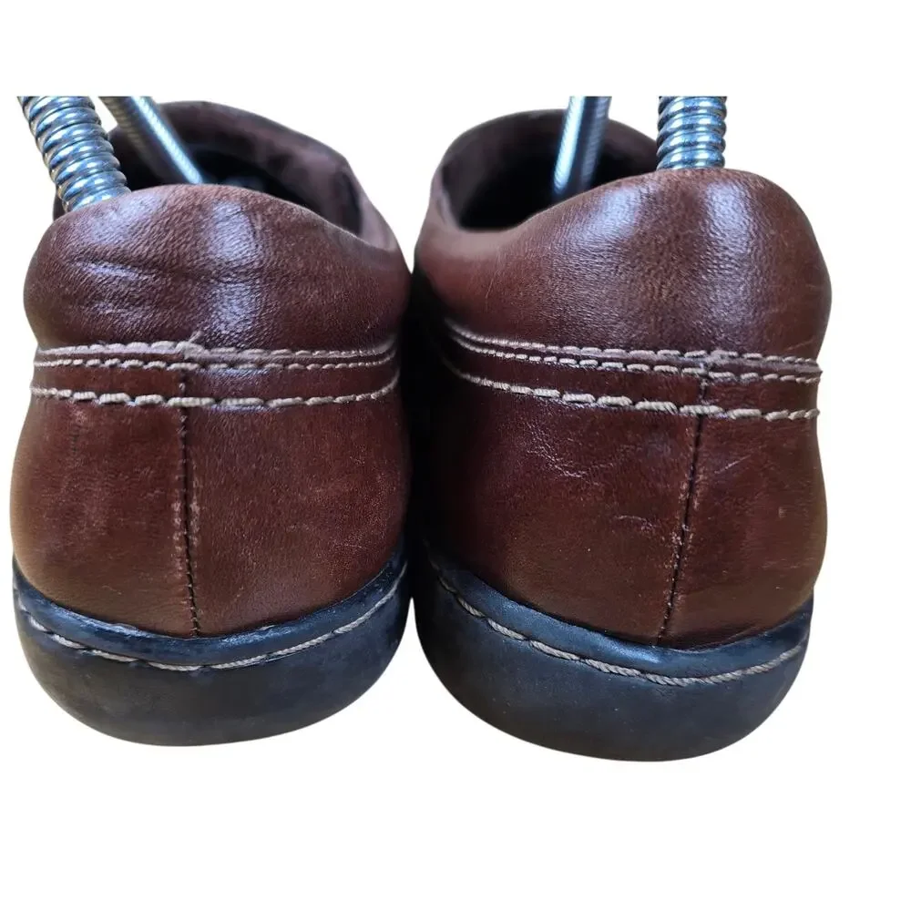 Women's Clarks Bendables Ashland Alpine Slip-On Loafers Brown Leather Womens 9.5